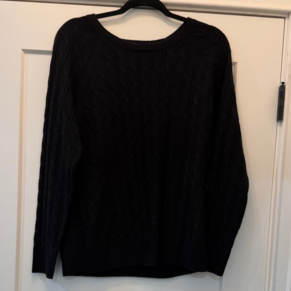 Black Cable Knit Sweater